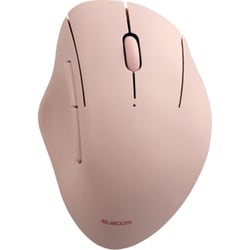 マウス Bluetooth 5.0/無線 2.4GHz 両対応 静音 ワイヤレスマウス 5ボタン エルゴノミクス 【Windows mac Chrome iPad MacBook Android 対応】 抗菌 Mサイズ 3台接続可能 SHELLPHA ピンク M-SH20MBSKPN
