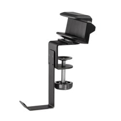 バッグハンガー フック 収納 机 耐荷重5Kg ヘッドホンホルダー タップホルダー付き クランプ固定 ブラック 整理整頓 便利 PDA-STN72BK