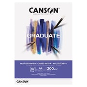 スケッチブック A4 パッド グラジュエイト ミックスメディアホワイトペーパー キャンソン C400110377