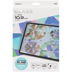 iPad（A16）、iPad 10.9インチ対応 貼り付け用ガイドフレーム付属 画面保護ガラス OWL-GSIE10901-CL