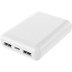 大容量コンパクトモバイルバッテリー 空調服対応 高性能IC搭載 10000mAh ホワイト HD4-MBTC10000WH