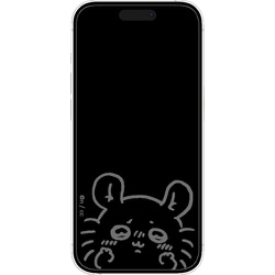 CK-60D [iPhone 16/15/15 Pro/14/14 Pro/13/13 Pro 対応 ガラススクリーンプロテクター ちいかわ モモンガ]
