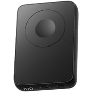 マグネットワイヤレス充電対応スマホスタンド付きモバイルバッテリー SMARTCOBY Ex02 Wireless Charger(Magnet & Watch) plus Stand 5000mAh ブラック CIO-MB20W1C-5000-EX02-BK