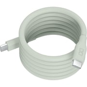 スパイラルシリコンケーブル USB-C to USB-C 1m PD240W出力対応 カームブルー CIO-SLSC30000-CC1-CBL