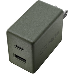 USB急速充電器 CIO Mate Charger 004 USB PD（パワーデリバリー）/QC（クイックチャージ）対応 67W USB-C×1/USB-A×1 PD-PPS モスグリーン MATE-CH004-MGR