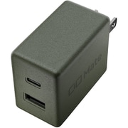 USB急速充電器 CIO Mate Charger 004 USB PD(パワーデリバリー)/QC(クイックチャージ)対応 67W USB-C×1/USB-A×1 PD-PPS モスグリーン MATE-CH004-MGR