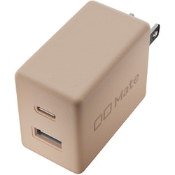 USB急速充電器 CIO Mate Charger 004 USB PD（パワーデリバリー）/QC（クイックチャージ）対応 67W USB-C×1/USB-A×1 PD-PPS シェルピンク MATE-CH004-SPK