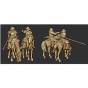 AHLAH88011 1/72 戦国時代（日本） 騎馬武者 待機 2組セット エッチング製武器付属 [組立式プラスチックモデル]