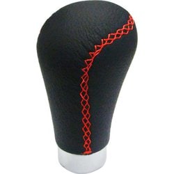 ATシフトノブ 本革×レッドステッチ AT車 MT車 対応 KS-97