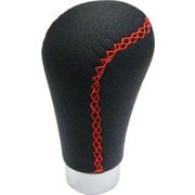 ATシフトノブ 本革×レッドステッチ AT車 MT車 対応 KS-97