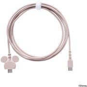 USB 2.0 CABLE TYPE-C to TYPE-C 1.5m ディズニーキャラクター ミッキーアイコン ベージュ 669-983010
