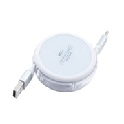 柔らかくて絡みにくいUSB-A to Type-Cコードリールケーブル SRC-01ACW