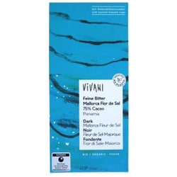 VIVANI オーガニック ダーク塩チョコレート 75%マヨルカ シーソルト 80g