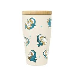 53-2096 mofusand モフサンド 木蓋付きステンレスタンブラー 350ml タンブラー サメにゃん mffuta350