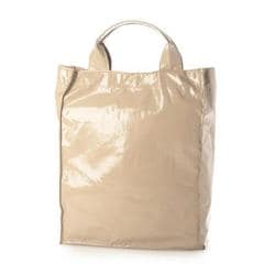 cache01540 [10-00-01540 cache cache カシュカシュ タテ型ショッパー トートバッグ ベージュ]