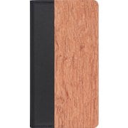 WORK08AO-KA-ASE9 [AQUOS sense9 用 LOOF NATURE スマホケース ケース カバー 手帳型ケース カード収納 マグネット付き 天然木 本革 ベルトなし]