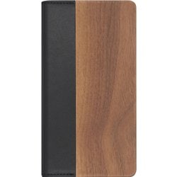 WORK08AO-KU-ASE9 [AQUOS sense9 用 LOOF NATURE スマホケース ケース カバー 手帳型ケース カード収納 マグネット付き 天然木 本革 ベルトなし]