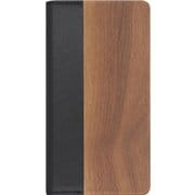 WORK08AO-KU-ASE9 [AQUOS sense9 用 LOOF NATURE スマホケース ケース カバー 手帳型ケース カード収納 マグネット付き 天然木 本革 ベルトなし]