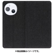 WORK17AO-BK-ASE9 [AQUOS sense9 用 LOOF DENIM スマホケース ケース カバー 手帳型ケース カード収納 マグネット付き デニム ベルトなし]