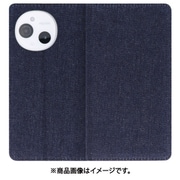 WORK17AO-BU-ASE9 [AQUOS sense9 用 LOOF DENIM スマホケース ケース カバー 手帳型ケース カード収納 マグネット付き デニム ベルトなし]