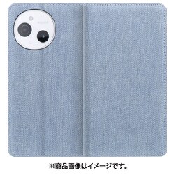 WORK17AO-LTBU-ASE9 [AQUOS sense9 用 LOOF DENIM スマホケース ケース カバー 手帳型ケース カード収納 マグネット付き デニム ベルトなし]