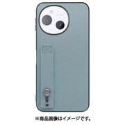 WORK26AO-BU-ASE9 [AQUOS sense9 用 LOOF HOLD-SHELL スマホケース 背面 ケース カバー ハードケース 背面ベルト 本革 ストラップホール]