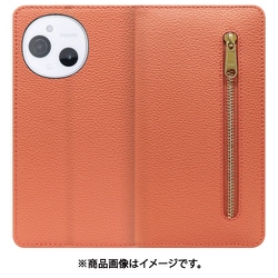 WORK27AO-FM-ASE9 [AQUOS sense9 用 LOOF POCKET スマホケース ケース カバー 手帳型ケース カード収納 本革 マグネットなし ベルトなし ポケット ファスナー]
