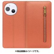 WORK27AO-FM-ASE9 [AQUOS sense9 用 LOOF POCKET スマホケース ケース カバー 手帳型ケース カード収納 本革 マグネットなし ベルトなし ポケット ファスナー]