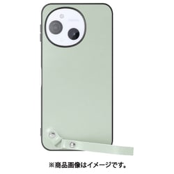 WORK33AO-GN-ASE9 [AQUOS sense9 用 LOOF MACARON-SHELL スマホケース 背面 ケース カバー ハードケース ストラップ付き 本革 ストラップホール]