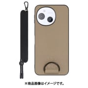 WORK37AO-BN-ASE9 [AQUOS sense9 用 LOOF STRAP-SHELL スマホケース 背面 ケース カバー ハードケース ショルダー スマホショルダー ハンドストラップ 本革]
