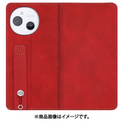 WORK42AO-RD-ASE9 [AQUOS sense9 用 LOOF HOLD-LITE スマホケース ケース カバー 手帳型ケース 背面ベルト カード収納 ベルトなし マグネットなし]