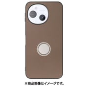 WORK48AO-BN-ASE9 [AQUOS sense9 用 LOOF RING-SHELL スマホケース 背面 ケース カバー ハードケース スマホリング リング付き 本革 ストラップホール]