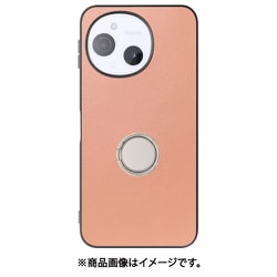 WORK48AO-RS-ASE9 [AQUOS sense9 用 LOOF RING-SHELL スマホケース 背面 ケース カバー ハードケース スマホリング リング付き 本革 ストラップホール]