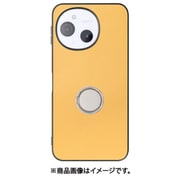 WORK48AO-YL-ASE9 [AQUOS sense9 用 LOOF RING-SHELL スマホケース 背面 ケース カバー ハードケース スマホリング リング付き 本革 ストラップホール]