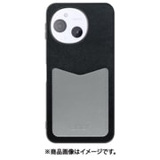 WORK49AO-BKGY-ASE9 [AQUOS sense9 用 LOOF PASS-SHELL スマホケース 背面 ケース カバー ハードケース カード収納 カードホルダー ストラップホール]
