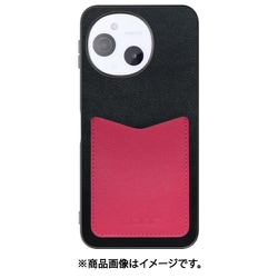 WORK49AO-BKPK-ASE9 [AQUOS sense9 用 LOOF PASS-SHELL スマホケース 背面 ケース カバー ハードケース カード収納 カードホルダー ストラップホール]