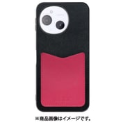 WORK49AO-BKPK-ASE9 [AQUOS sense9 用 LOOF PASS-SHELL スマホケース 背面 ケース カバー ハードケース カード収納 カードホルダー ストラップホール]