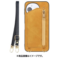 WORK54AO-YL-ASE9 [AQUOS sense9 用 LOOF SHOULDER-FLIP スマホケース 背面 ケース カバー ハードケース ショルダー スマホショルダー ストラップ 肩掛け 首掛け カード収納]