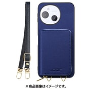 WORK24MPAO-NY-ASE9 [AQUOS sense9 用 LOOF CASUAL-SHELL POUCH ケース ショルダー スマホショルダー 背面 収納 ポーチ付き カバー スマホケース ストラップ レザー]
