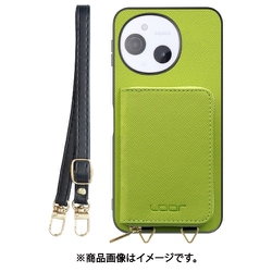 WORK24MPAO-LG-ASE9 [AQUOS sense9 用 LOOF CASUAL-SHELL POUCH ケース ショルダー スマホショルダー 背面 収納 ポーチ付き カバー スマホケース ストラップ レザー]