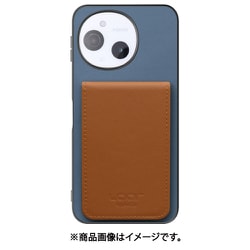 WORK56SCAO-BUCM-ASE9 [AQUOS sense9 用 LOOF BASIC-SHELL SLIM CARD 2カード ケース 背面 カード収納 カード入れ カードポケット カバー スマホケース 薄型 大容量 本革]