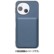 WORK56SCAO-BU-ASE9 [AQUOS sense9 用 LOOF BASIC-SHELL SLIM CARD 2カード ケース 背面 カード収納 カード入れ カードポケット カバー スマホケース 薄型 大容量 本革]