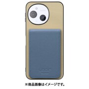 WORK56SCAO-BGBU-ASE9 [AQUOS sense9 用 LOOF BASIC-SHELL SLIM CARD 2カード ケース 背面 カード収納 カード入れ カードポケット カバー スマホケース 薄型 大容量 本革]