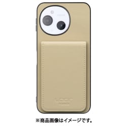 WORK56SCAO-BG-ASE9 [AQUOS sense9 用 LOOF BASIC-SHELL SLIM CARD 2カード ケース 背面 カード収納 カード入れ カードポケット カバー スマホケース 薄型 大容量 本革]