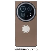 WORK48AO-BN-AR9P [AQUOS R9 pro 用 LOOF RING-SHELL スマホケース 背面 ケース カバー ハードケース スマホリング リング付き 本革 ストラップホール]