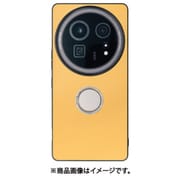 WORK48AO-YL-AR9P [AQUOS R9 pro 用 LOOF RING-SHELL スマホケース 背面 ケース カバー ハードケース スマホリング リング付き 本革 ストラップホール]