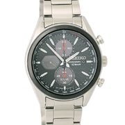 クロノグラフ ソーラー クォーツ SS ブレス IPベゼル 10BAR BK メンズ 並行輸入品 1年保証 SSC803P1