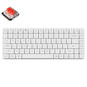 K3 Max QMK/VIA ワイヤレス カスタム・メカニカルキーボード-White LED-US配列(テンキーレス) / ホワイトボディ-Gateronロープロファイル2.0スイッチ赤軸 K3M-O1-US