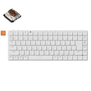 K3 Max QMK/VIA ワイヤレス カスタム・メカニカルキーボード-White LED-JIS配列(テンキーレス) / ホワイトボディ-Gateronロープロファイル2.0スイッチ茶軸 K3M-O3-JIS