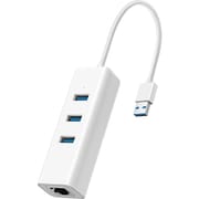 2in1 USB&有線LANアダプタ(USB 3.0ポート×3+ギガビットLANポート×1搭載)ギガビット イーサネット Windows/Linux/macOS/Chrome OS 対応 1年保証 UE330 JP